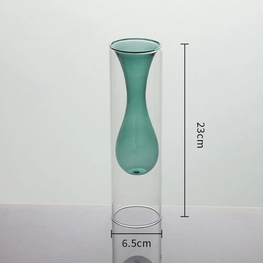 Elegant Glass Hydroponic Vases - Modern Wedding & Home Decor