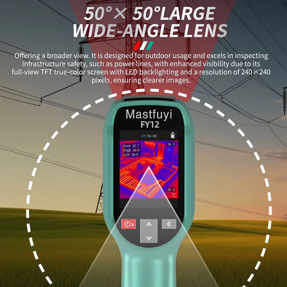 MASTFUYI Rechargeable Thermal Camera -20°C~550°C | Waterproof Handheld Imager