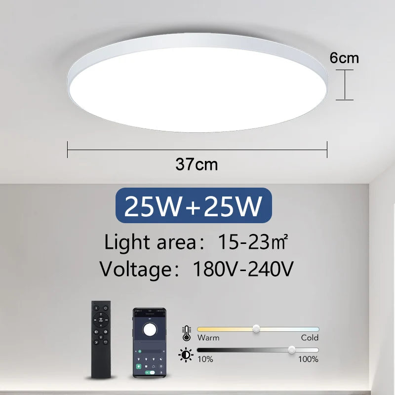 MARPOU Dimmable LED Ceiling Lamp - Modern Bedroom Lighting