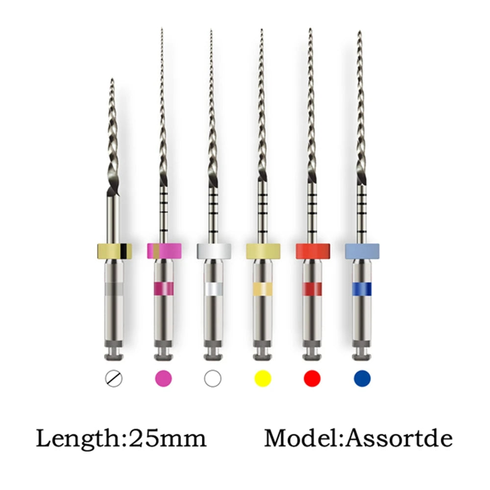 SOCO PLUS 6PCS Nickel Titanium Heat Activated Root Canal Rotary Files for EndoMotor