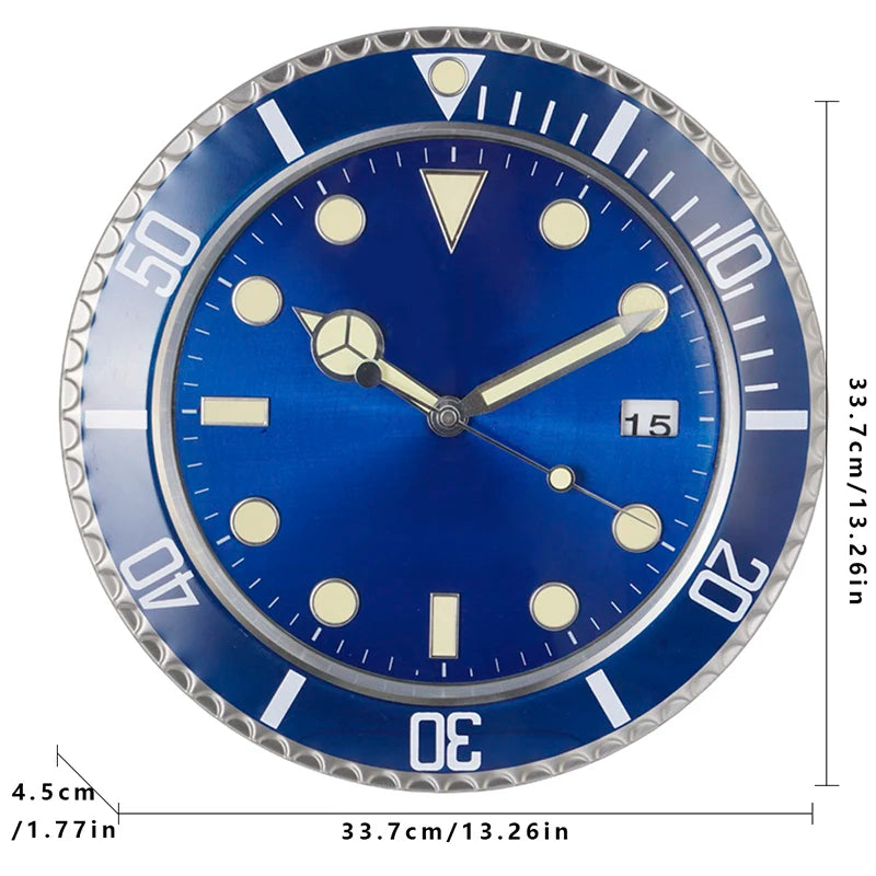 Luxury Creative Metal Wall Clock - Modern Luminescent Design