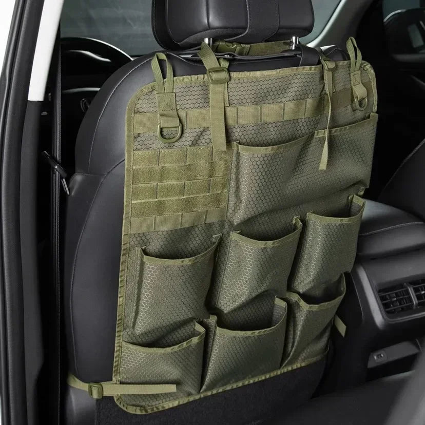 Tactical Camo Car Seat Organizer | Durable Backseat Storage Bag