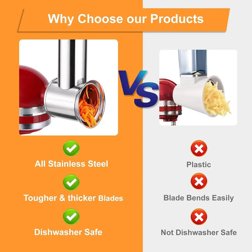 KitchenAid Stand Mixer Slicer Shredder | Stainless Steel Salad Maker