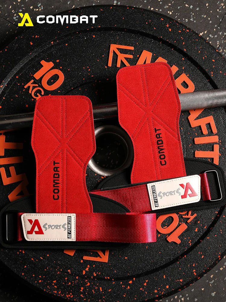 Professional Cowhide Gym Grips - Anti-Skid Weightlifting Pads