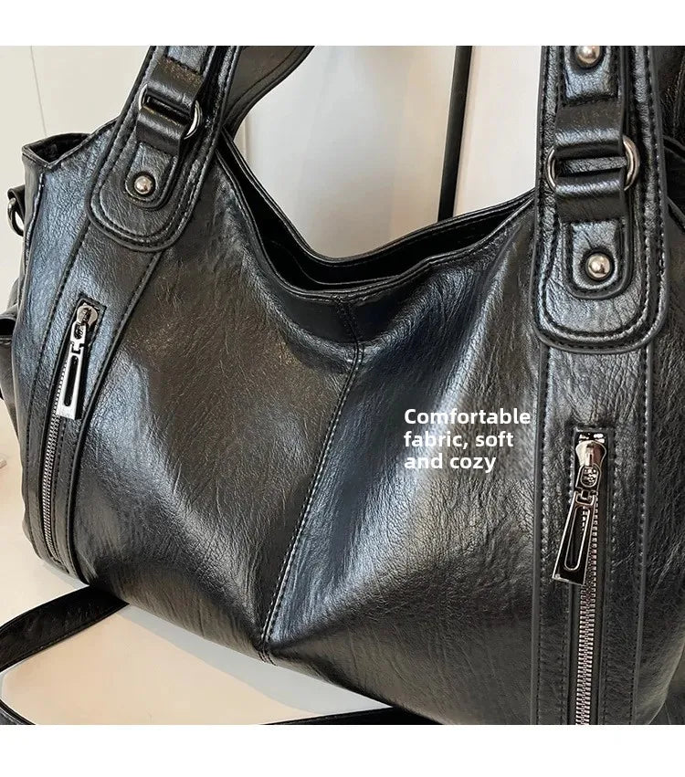 Vabena 2026 Soft Interior Shoulder Bags - High Quality Contrasting PU Handbags