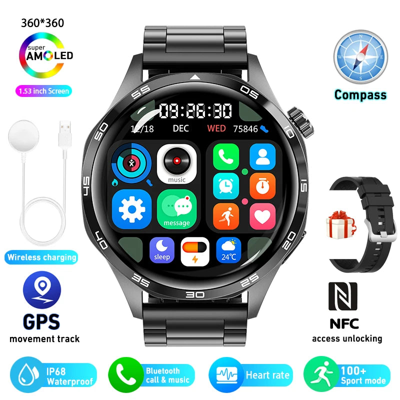 Vabena Smart Watch 5 Pro | GPS, NFC, AMOLED, Bluetooth Call