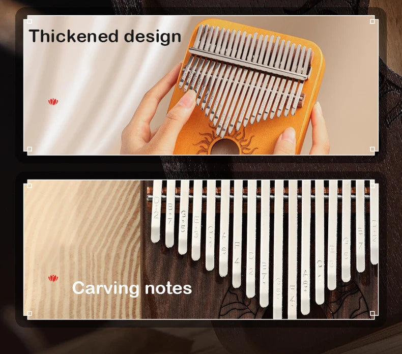 Hluru 17/21 Keys Kalimba Finger Piano - Musical Instrument for Beginners