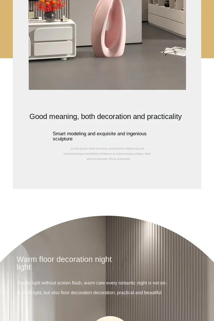 Nordic Abstract Luminous Floor Sculpture | Artistic Illumination
