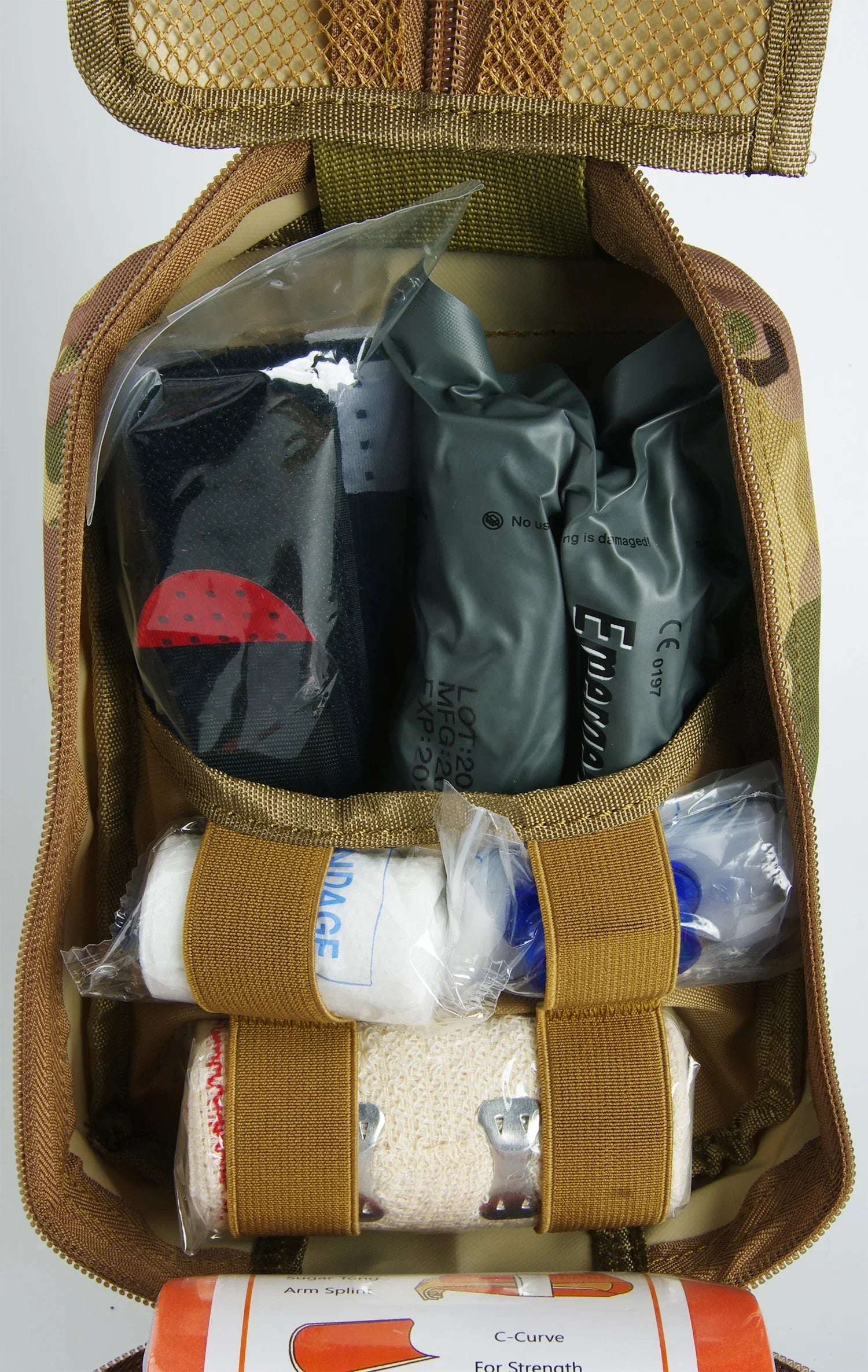 Tactical IFAK First Aid Survival Kit - 18 EMT Emergency Items MOLLE Pouch