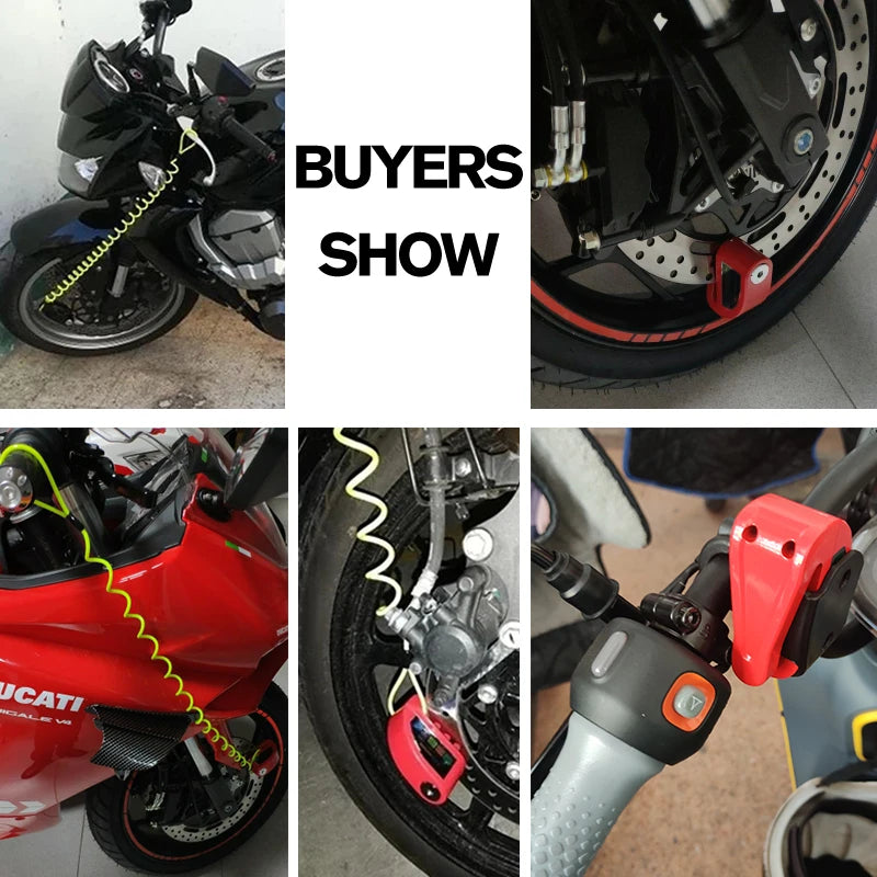 Vabena Motorcycle Disc Brake Alarm Lock | Anti-Theft Scooter Security