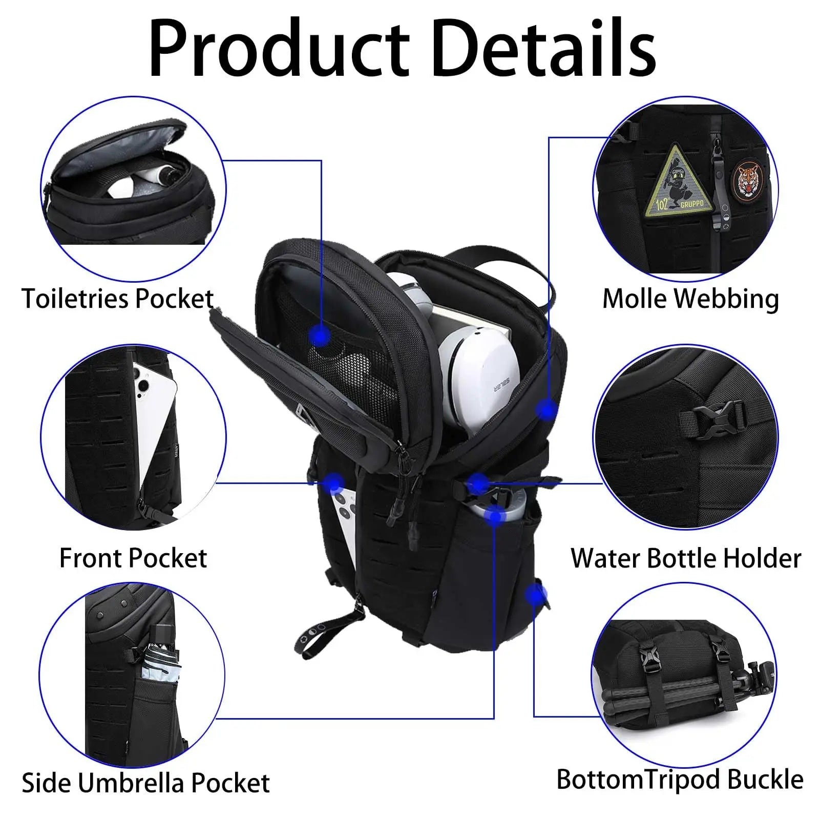 Anti-Theft Sling Bag | USB Charging Waterproof Crossbody Backpack