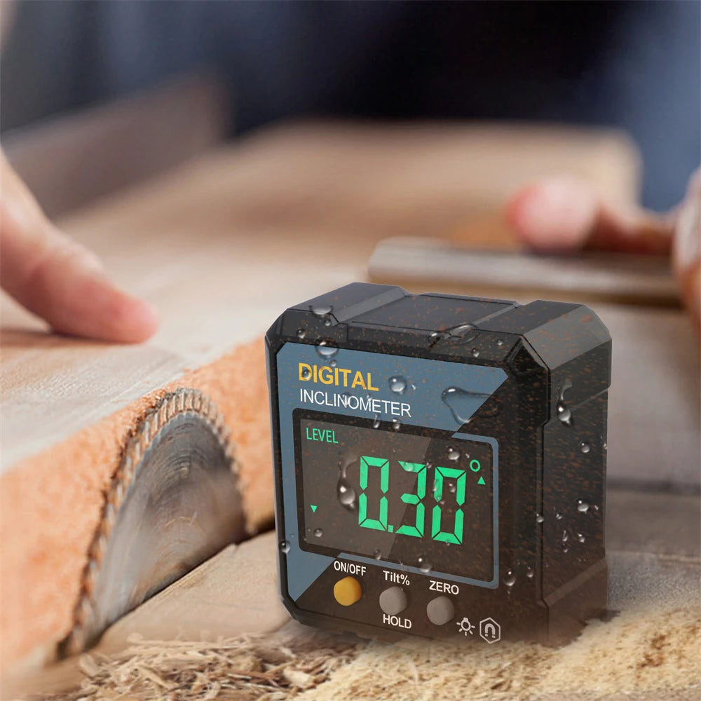 Vabena 4-Sided Magnetic Dual Laser Digital Inclinometer | Woodworking Angle Finder