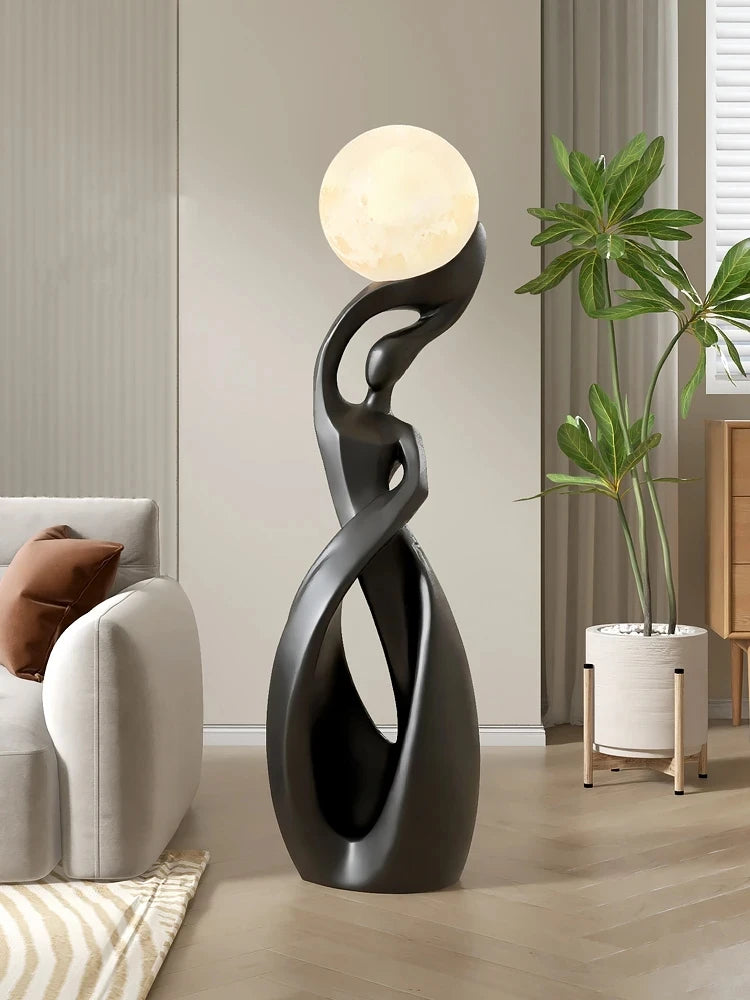 Nordic Abstract Luminous Floor Sculpture | Artistic Illumination
