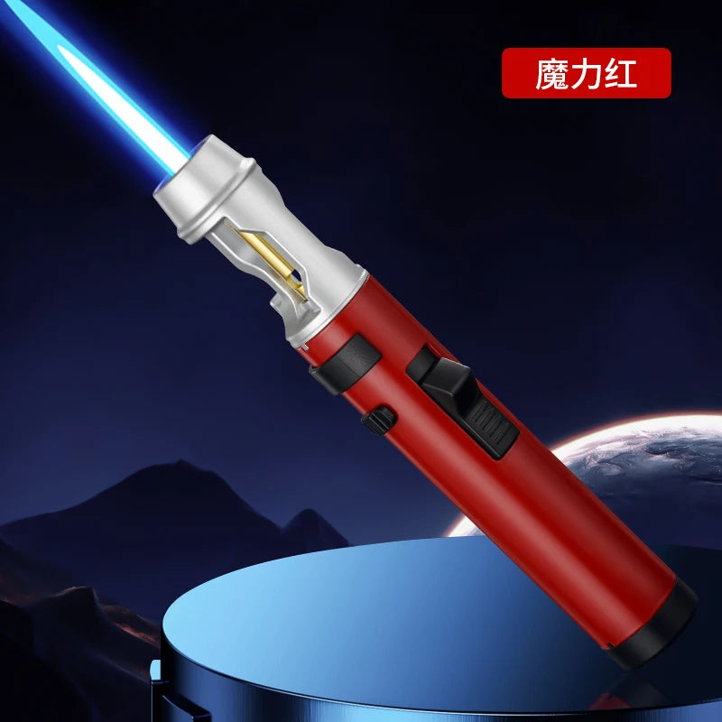 Powerful Metal Gas Lighter - Windproof Torch for Kitchen, BBQ & Cigars