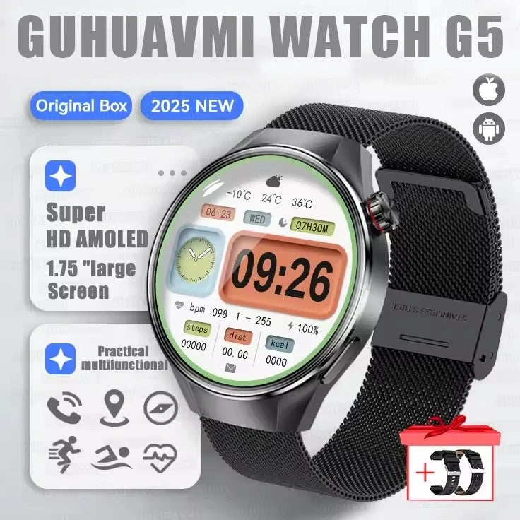 G5 PLUS Smartwatch | 1.75" HD AMOLED, GPS & Fitness Tracker