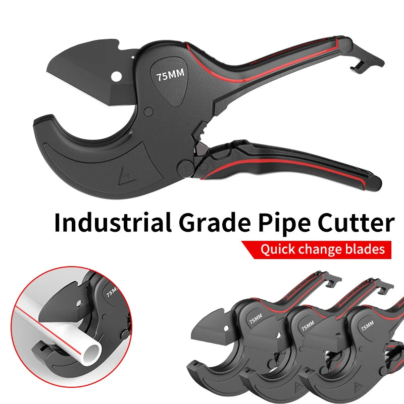 Pipe Cutter 32-75mm - Aluminum Alloy Body Ratchet Tube Cutter