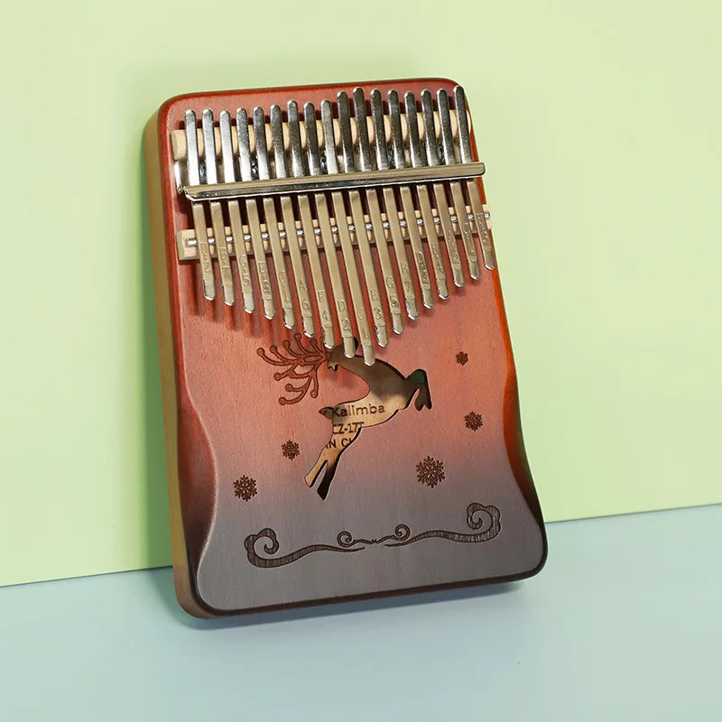 21 Key Mahogany Kalimba - Portable Thumb Piano for Beginners