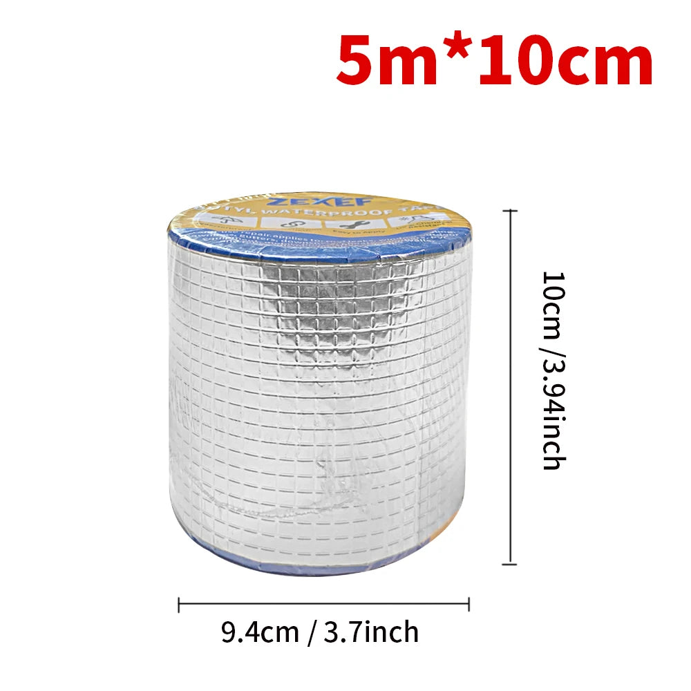 Waterproof Aluminum Butyl Tape - High Temp Roof & Wall Repair Sealant