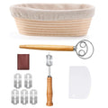 Banneton Bread Proofing Basket Set - 10" Oval Sourdough Baking Supplies