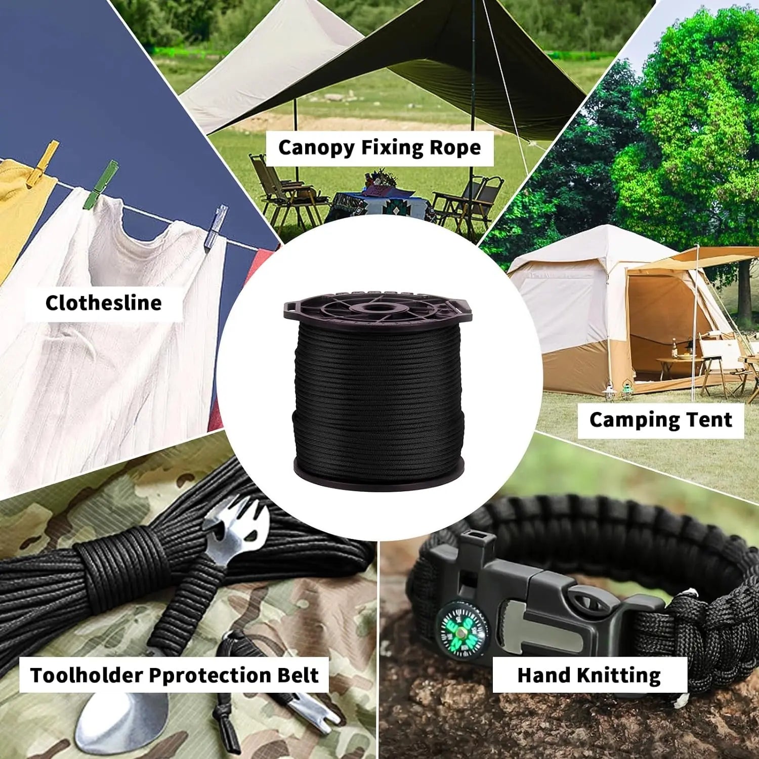 Ultimate 650 lb 9-Core 4mm Paracord 100m - Military Tactical Survival Rope