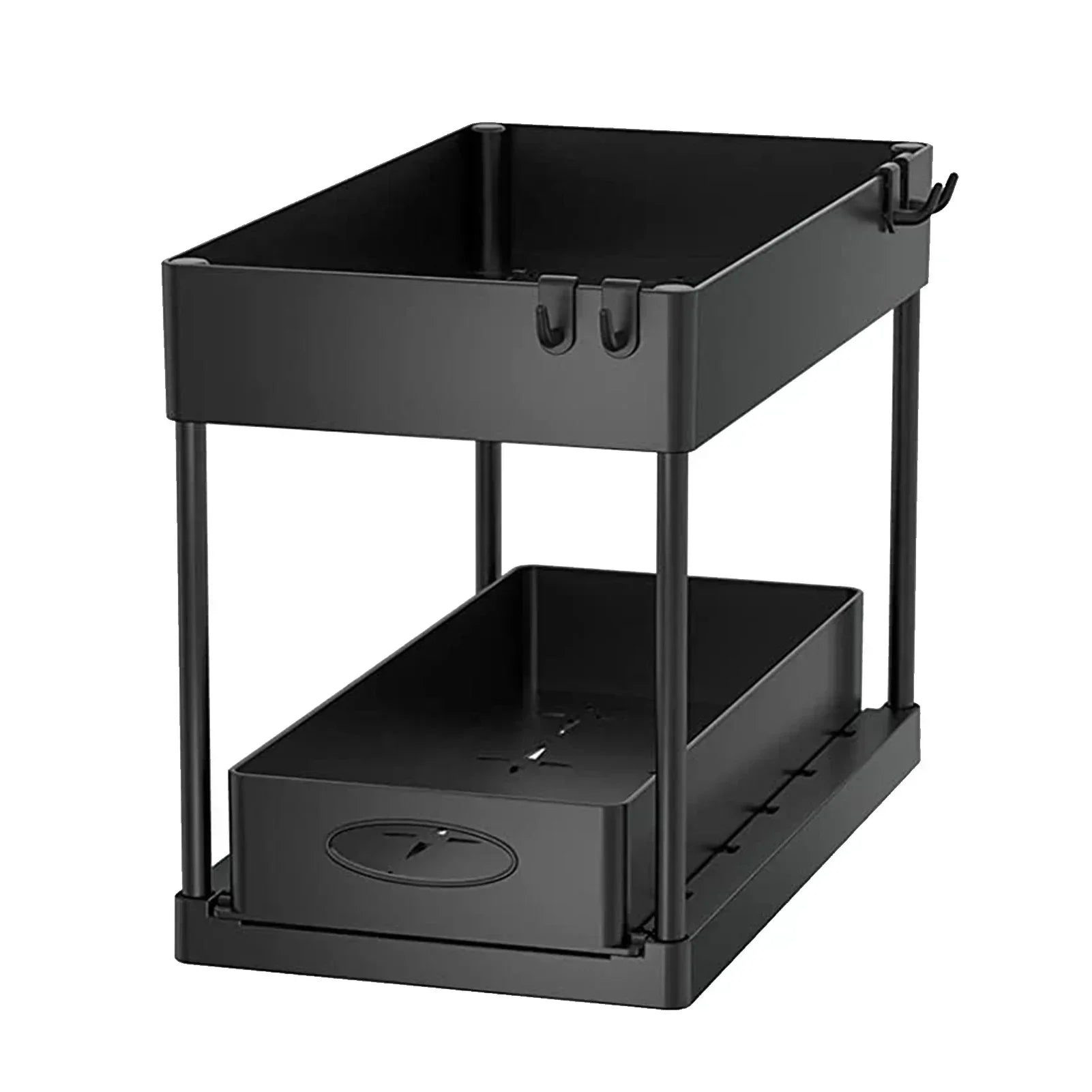 2-Tier Under Sink Organizer - Sliding Cabinet Basket Storage Rack for Bathroom & Kitchen
