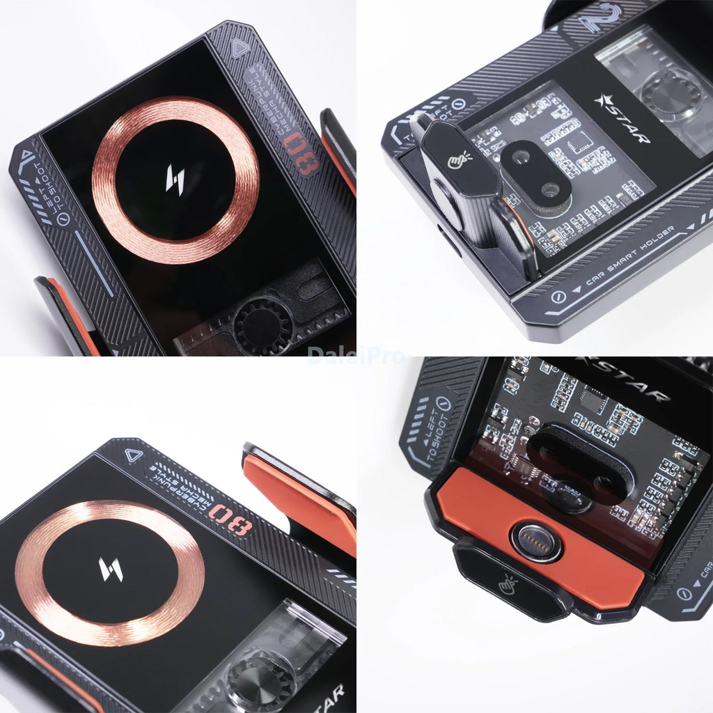 Smart Sensing Car Phone Mount | 15W Wireless & 66W Fast Charging Auto Clamping Holder