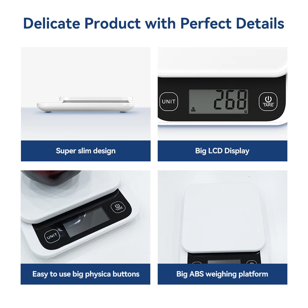Smart Kitchen Nutrition Scale - 5kg Digital Food Scale with Calorie Calculator APP