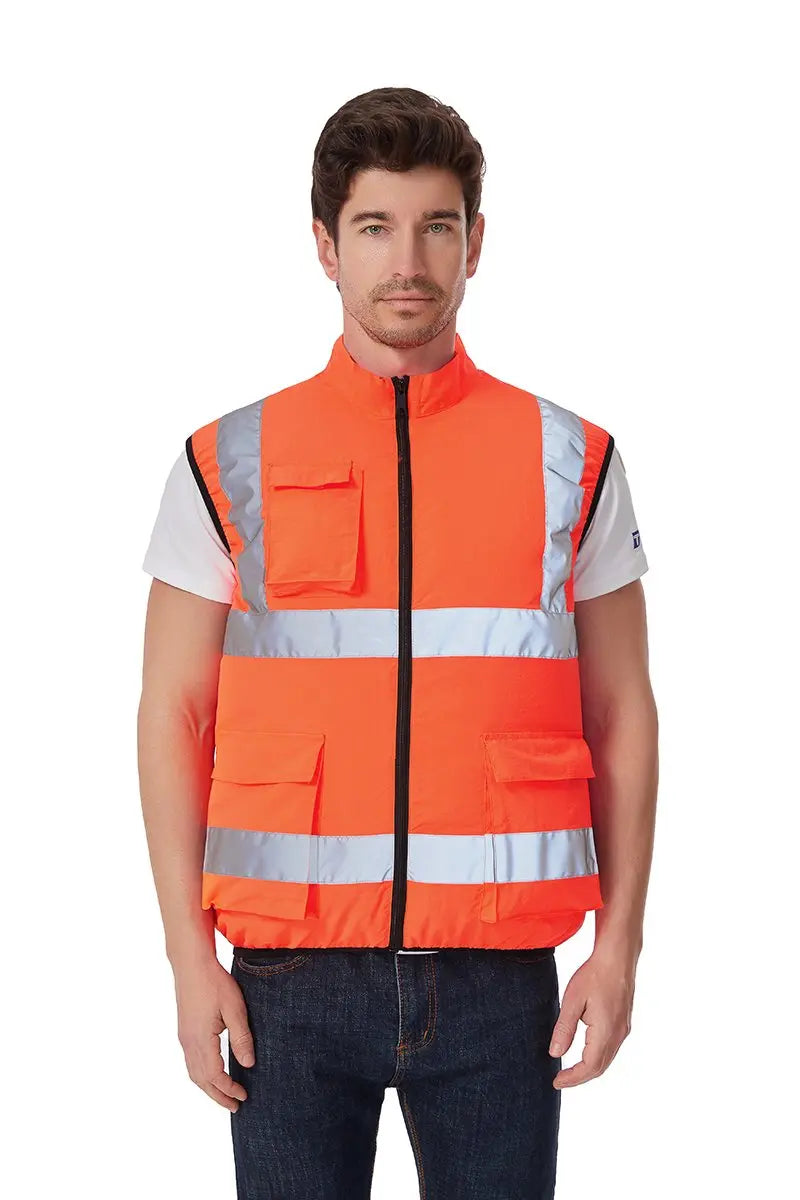 USB Powered Cooling Fan Work Vest - Reflective Summer Safety