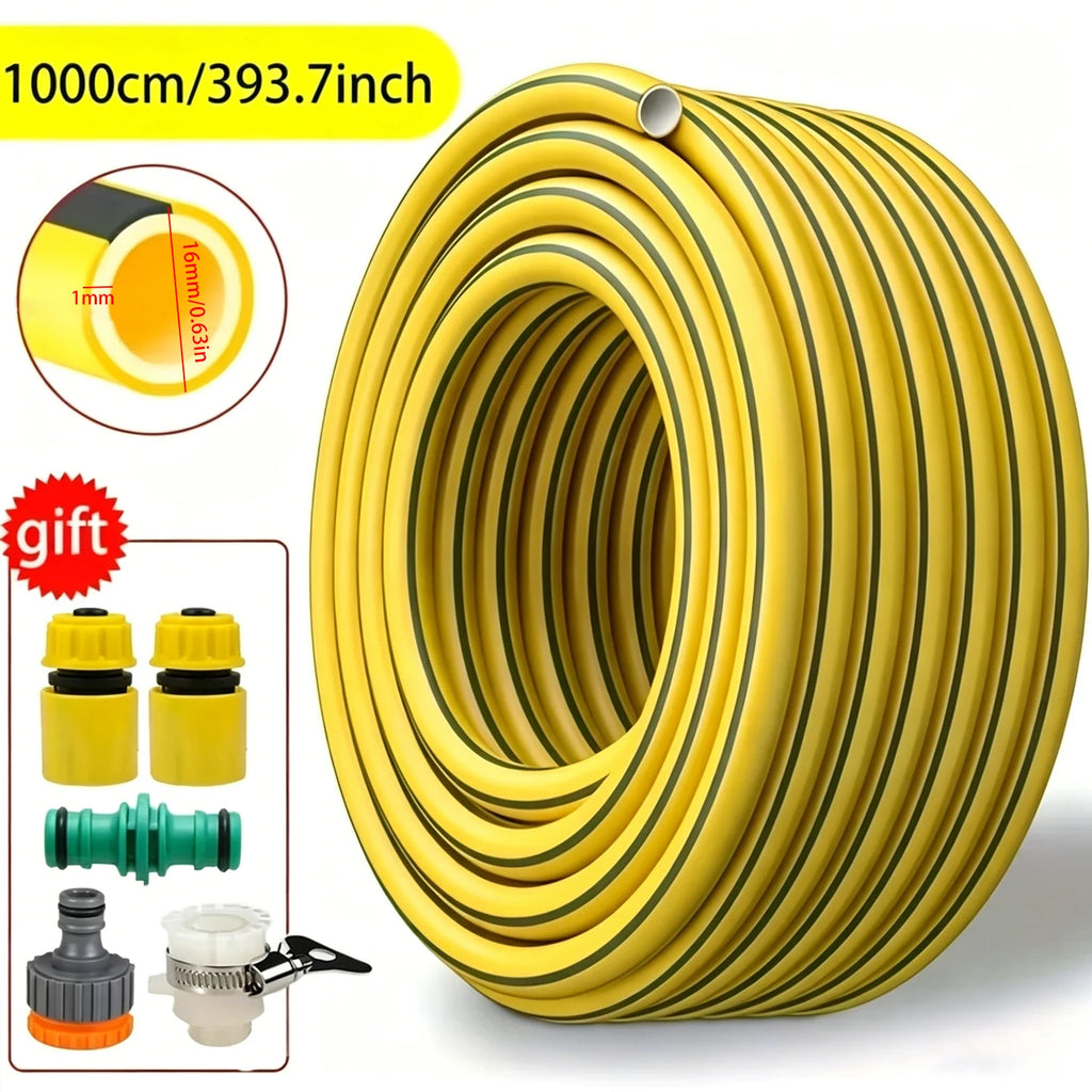 Vabena Heavy-Duty Rubber Garden Hose - 10/20/30m, All-Season, Leak-Proof, Durable