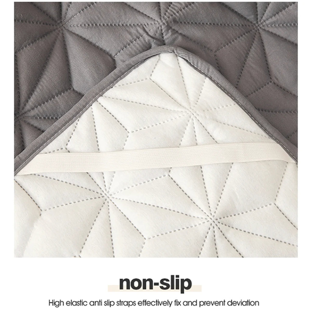 Waterproof Quilted Mattress Topper with Elastic Band - Bed Protector for Single/Double Beds (140/160)