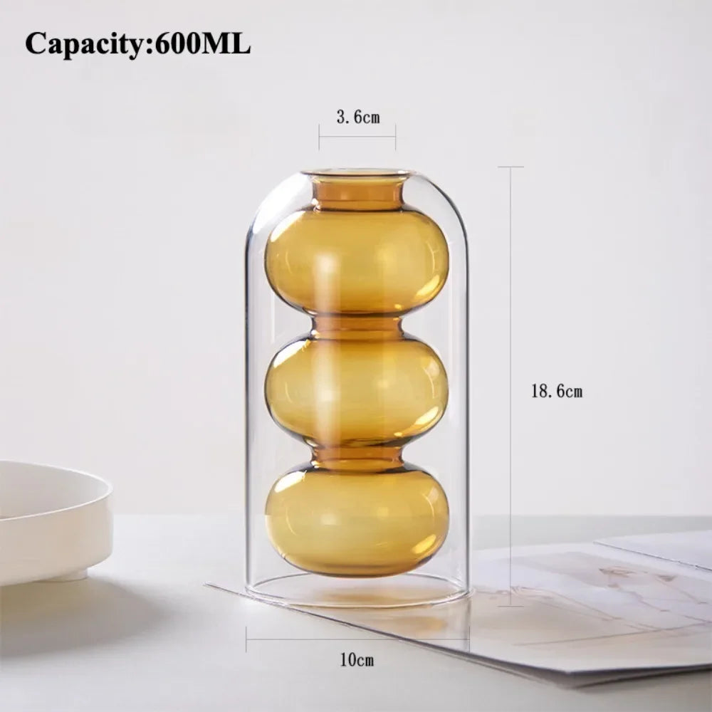 Elegant Glass Hydroponic Vase - Modern Home Decor for Plants