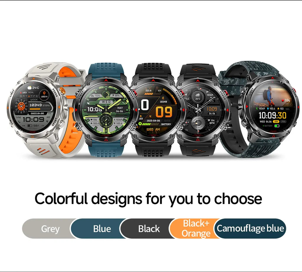 Vabena 2025 GPS Map Smartwatch | Navigation & Fitness for Men & Women