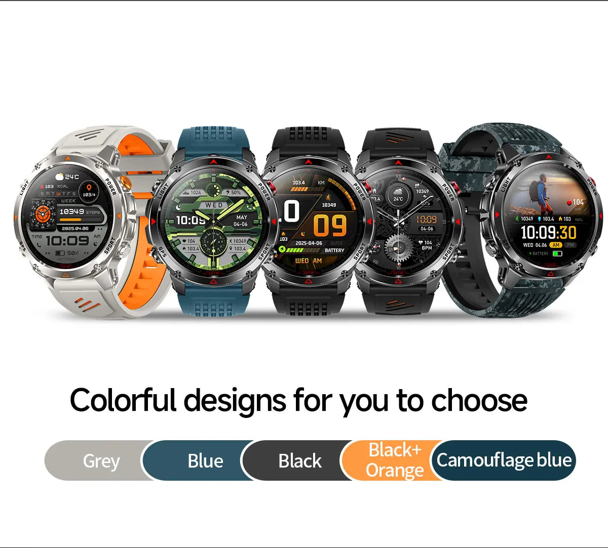 Vabena 2025 GPS Map Smartwatch | Navigation & Fitness for Men & Women