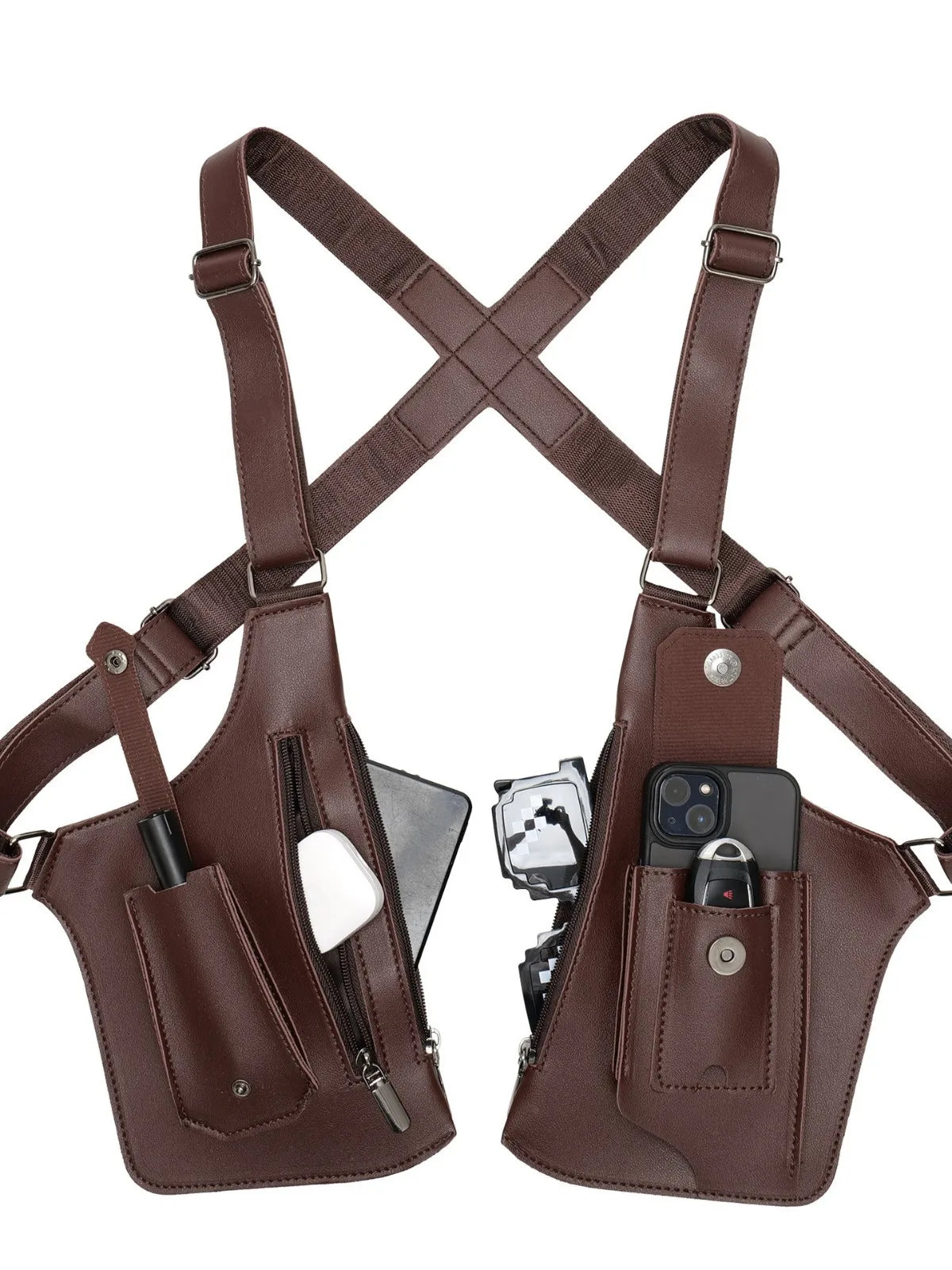 HOMEFISH Double Shoulder Tactical Fishing Bag - Waterproof, Anti-Theft, Multi-Pocket Crossbody Backpack