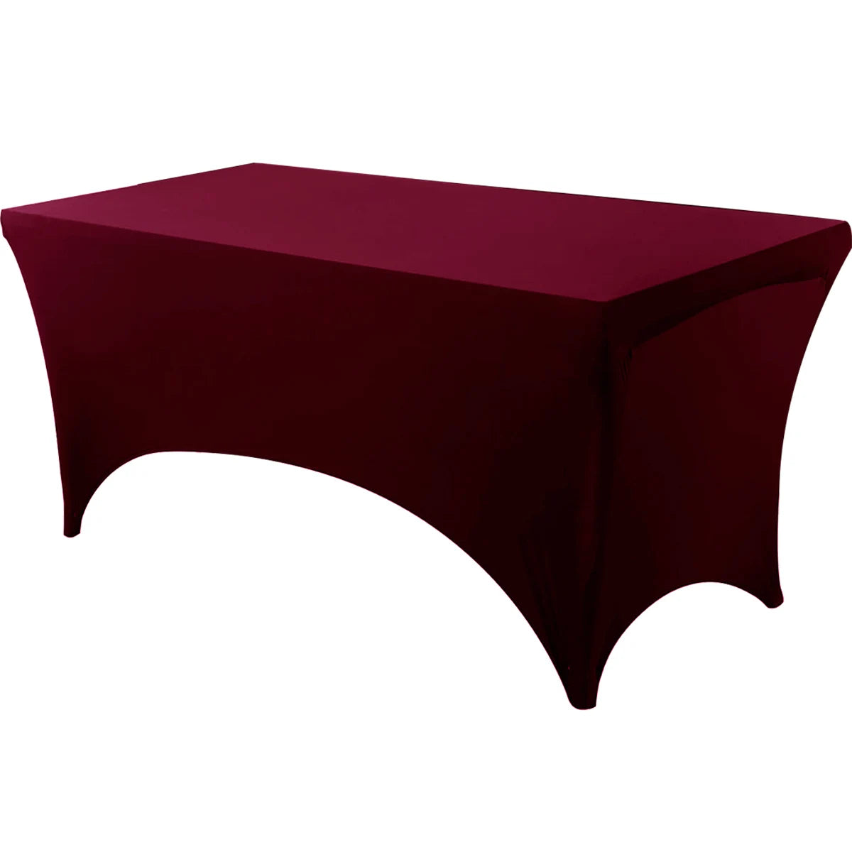 Spandex Tablecloth - Tight Fitted, Washable & Wrinkle Resistant Rectangular Table Cover for Events & Parties