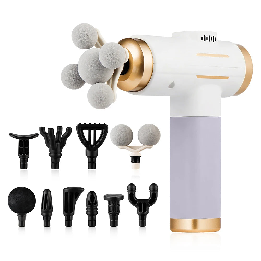 Vabena 11-in-1 Electric Massage Gun - 99 Levels for Deep Muscle Relief