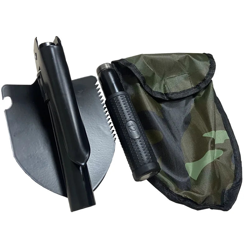 Vabena Outdoor 4-in-1 Multifunctional Folding Sapper Shovel - Stainless Steel