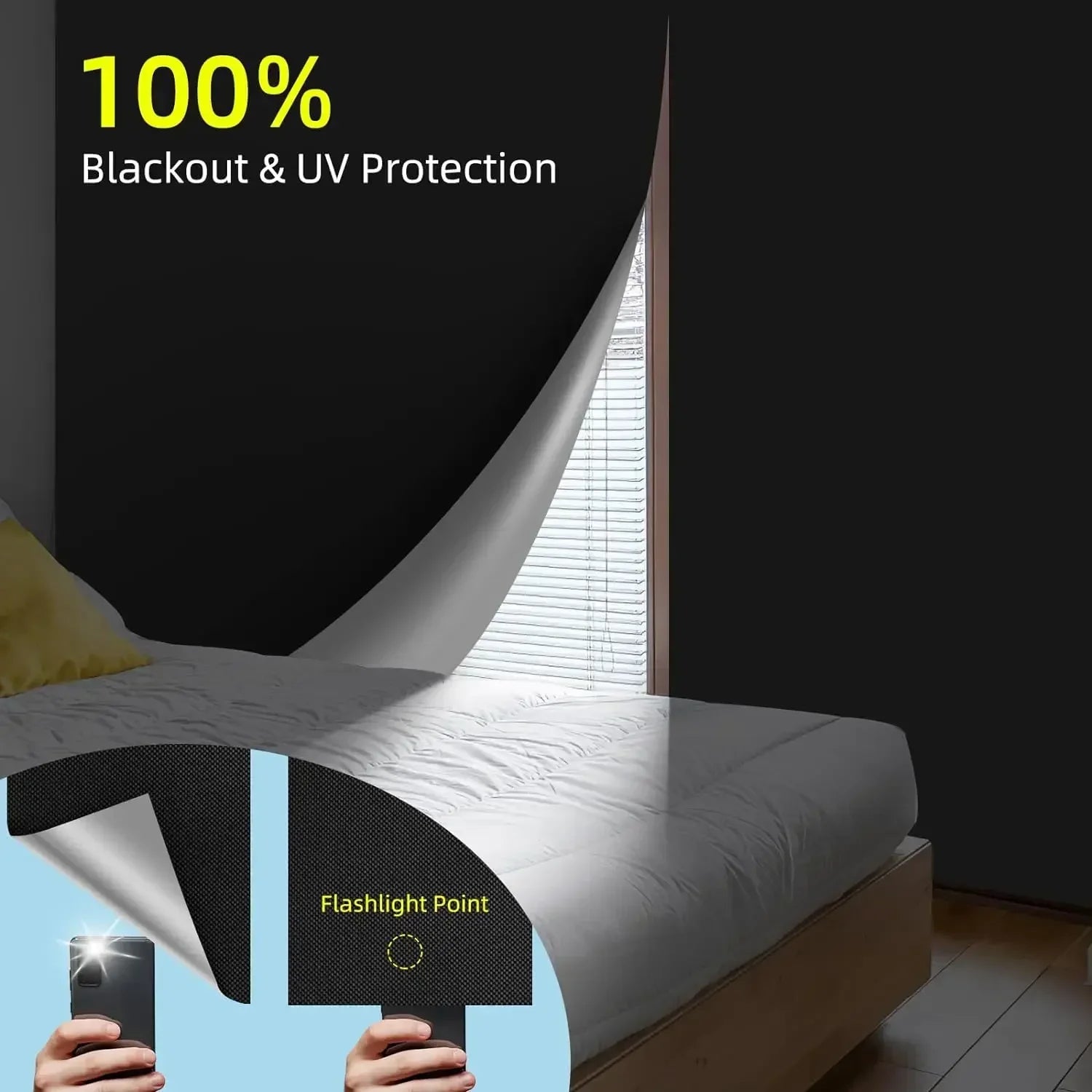 Custom 100% Blackout Self-Adhesive Portable Window Shades | Travel & Home