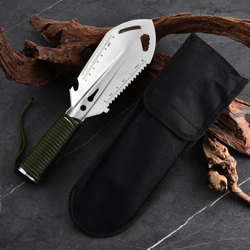 Vabena Camping Engineer Survival Shovel - Multifunctional Stainless Steel Hand Tool