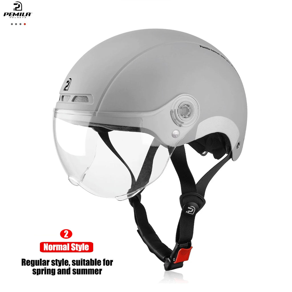 PEMILA Cycling Helmet with Goggles, Ear Protection & Reflective Safety - Adult MTB Road E-Bike