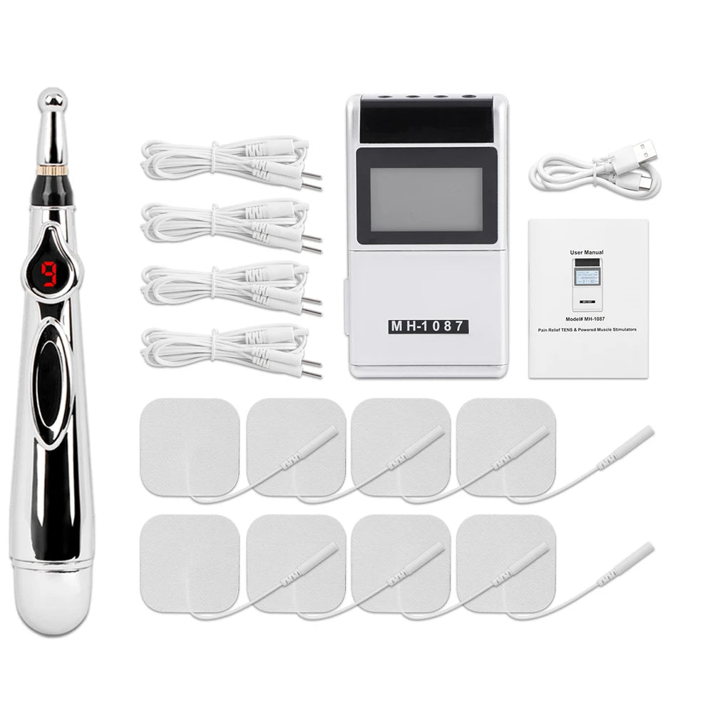 Advanced TENS Muscle Stimulator & Massager for Pain Relief with Meridian Pen