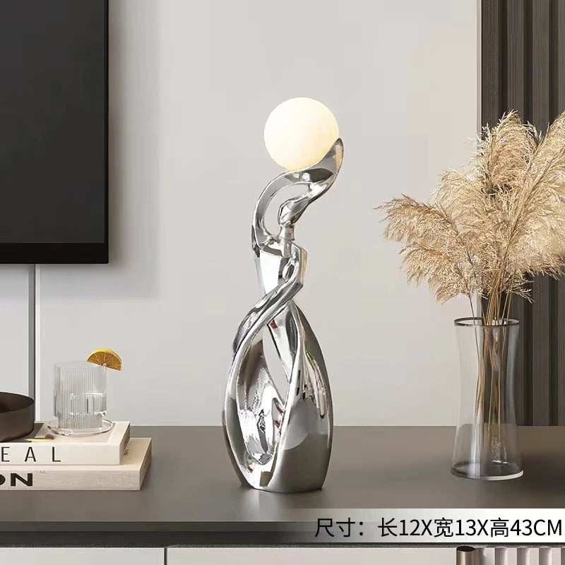 Nordic Abstract Luminous Floor Sculpture | Artistic Illumination