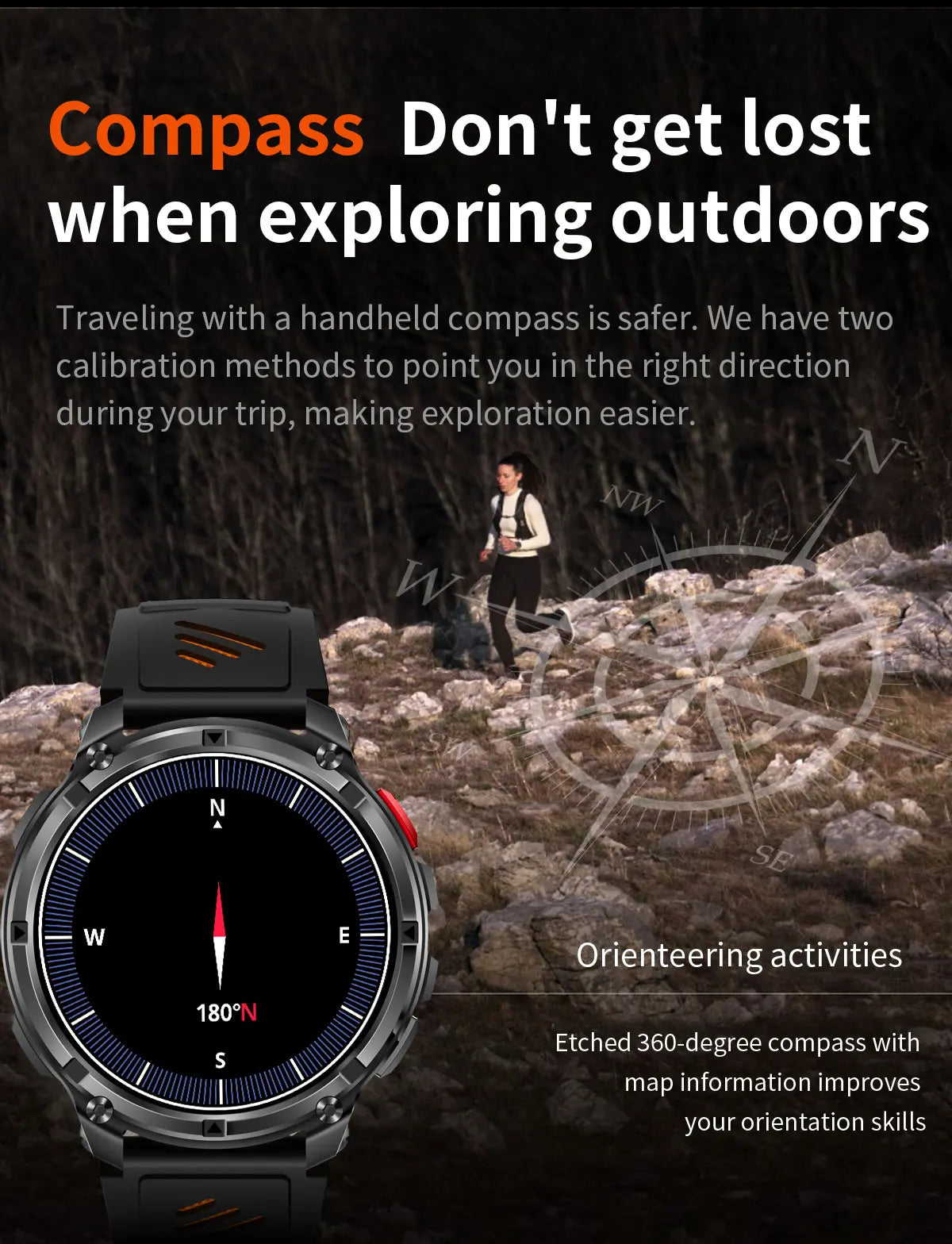 T-Rex3 Pro Smartwatch | 1100mAh Battery, GPS, 5ATM Waterproof, Military-Grade