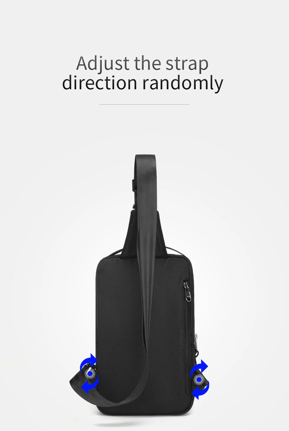 Tigernu Men's Chest Bag - Cool Shoulder & Crossbody for 9.7" iPad