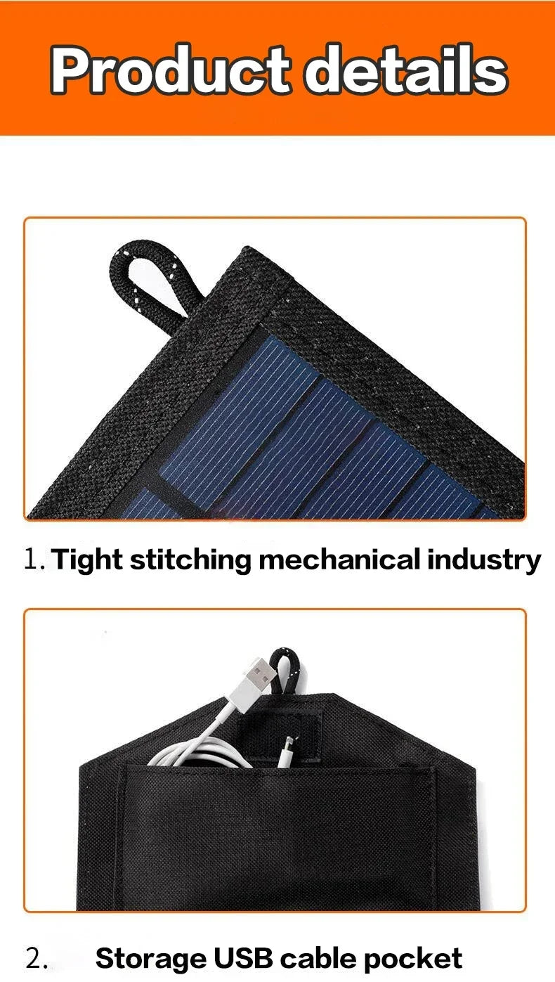 100W 4-Fold Portable Solar Panel - Fast USB Power Charger for Outdoors & Travel