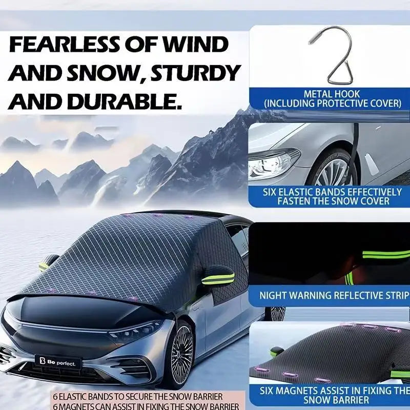 Premium Magnetic Snow & Sun Car Cover - Thickened Oxford Cloth
