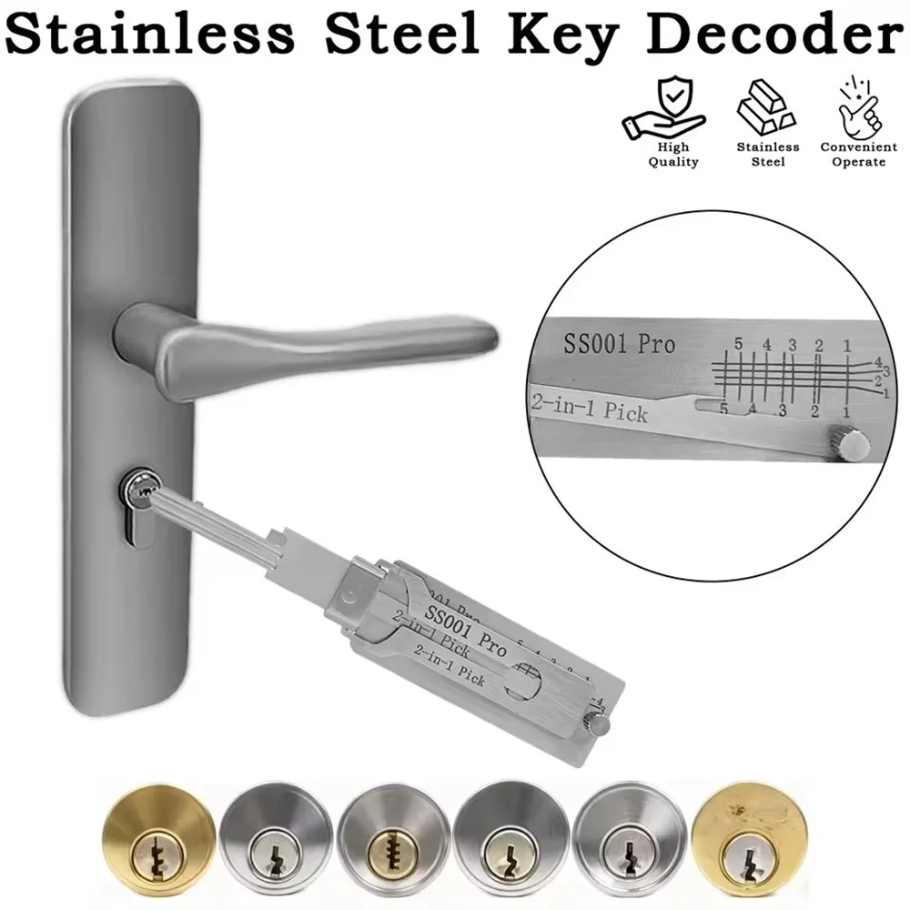 Professional SS001Pro SS002Pro 2-in-1 Key Decoder & Locksmith Tool Kit