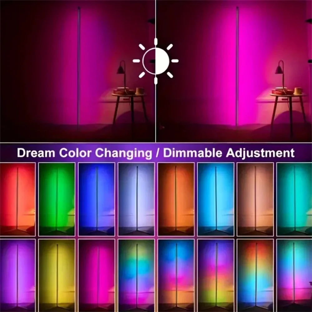 Vabena Smart RGB Corner Floor Lamp - Music Sync & App Control