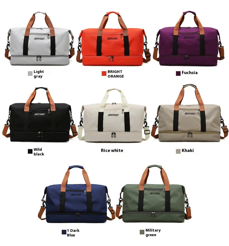 Men's Large Capacity Waterproof Gym Bag - Travel Sports Duffle & Crossbody