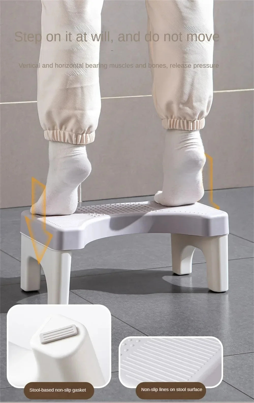 Ergonomic Squatty Potty Toilet Stool for Kids, Pregnant Women & Elderly – Bathroom Foot Stand
